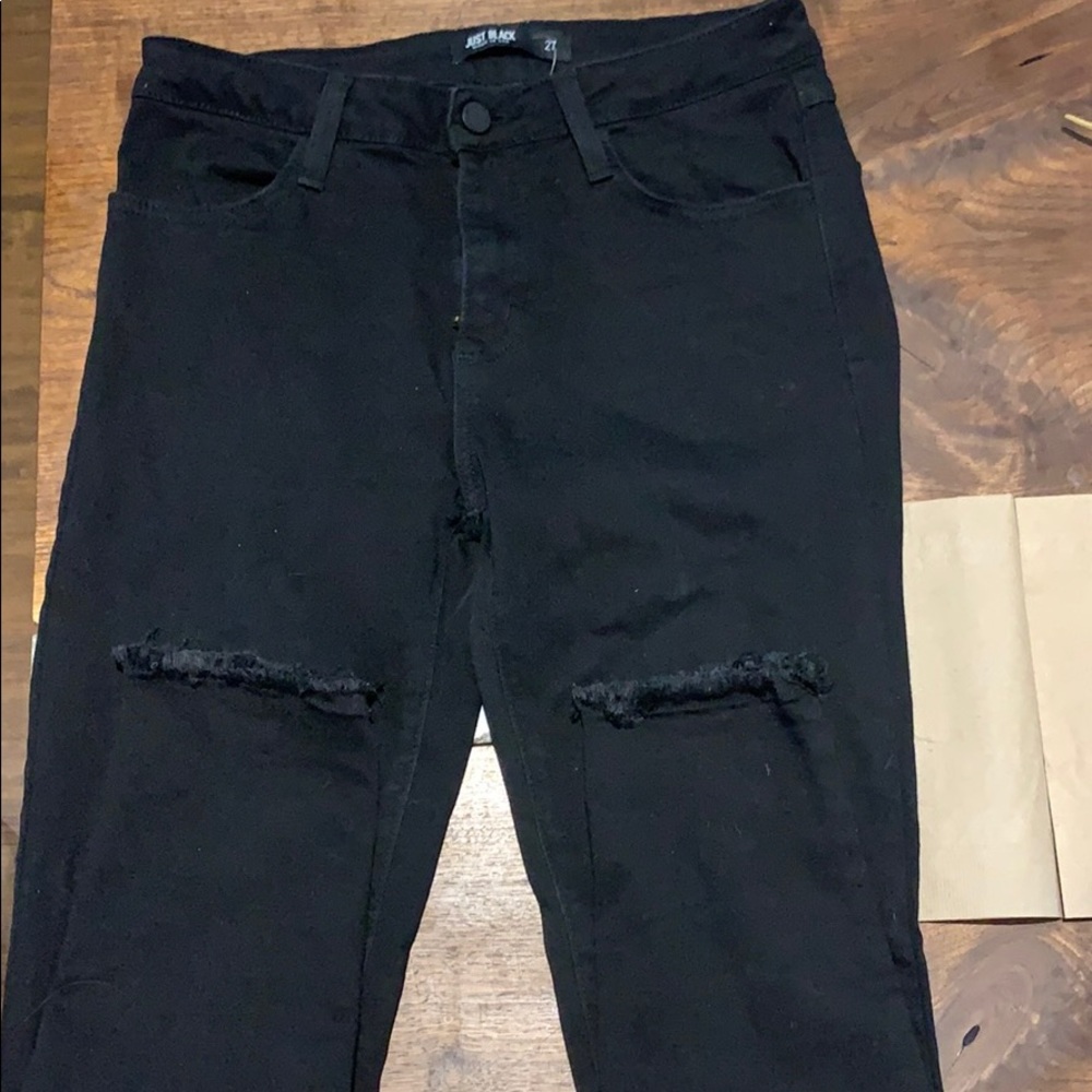 Just Black Skinny Jeans- Black